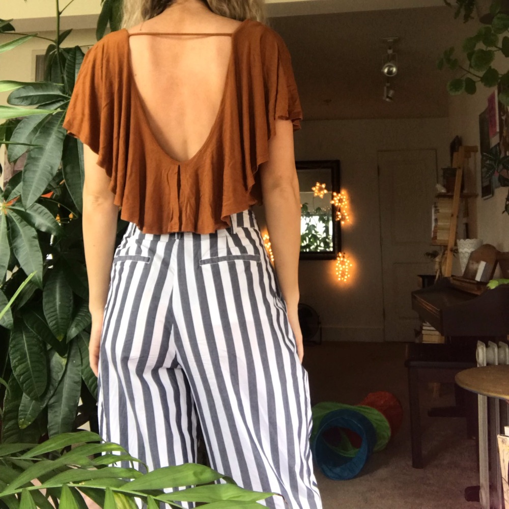 Rust Ruffle Blouse - image 3